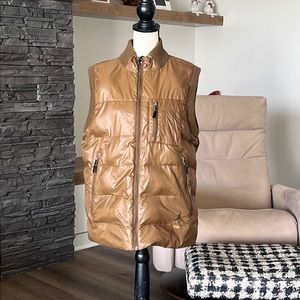 Men's Quilted Puffer Vest - Tan